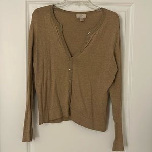 LOFT Gold Cardigan